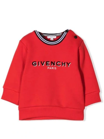 Givenchy Babies' Newborn Sweatshirt With Print In Red