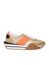 Tom Ford Men's James Colorblock Platform Low-top Sneakers In Brown