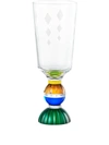 Reflections Copenhagen Ascot Tall Crystal Glass Set Of 2 - Clear/emerald/cobalt/brown/bright Yellow In Neutrals