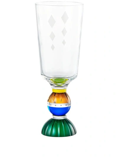 Reflections Copenhagen Ascot Tall Crystal Glass Set Of 2 - Clear/emerald/cobalt/brown/bright Yellow In Multicolour