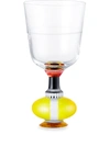 Reflections Copenhagen Richmond Short Crystal Glass Set Of 2 - Clear/black/coral/bright Yellow In Neutrals