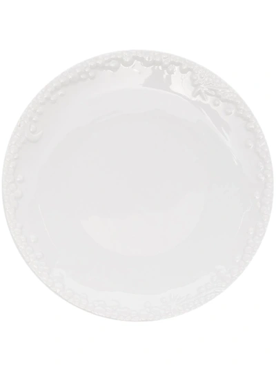 L'objet Haas Mojave Embossed Porcelain Dessert Plate In White