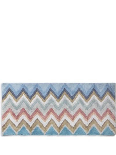 Missoni Amone Chevron-print Bath Mat In Orange