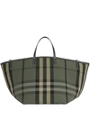 BURBERRY CHECK-PRINT TOTE BAG