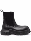 RICK OWENS CHUNKY-SOLE LEATHER BOOTS