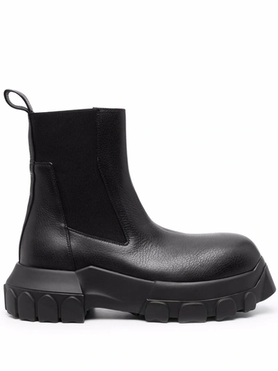 Rick Owens Chunky-sole Leather Boots In Black