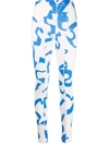 Remain Birger Christensen Paint-splatter Leggings In Weiss