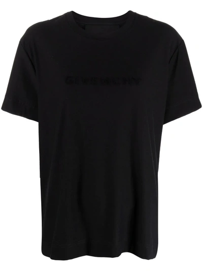 Givenchy Logo Print T-shirt In Black