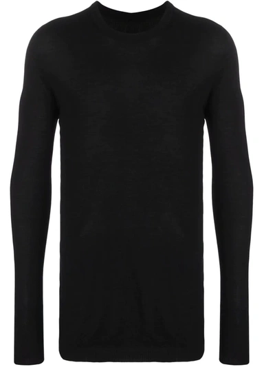 Boris Bidjan Saberi Mens Black Longline Cotton And Cashmere-blend Top S