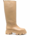 Gia Borghini Gia X Pernille Teisbaek Perni 07 Leather Knee-high Boots In Nude