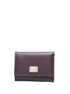 Dolce & Gabbana Logo Plaque Tri-fold Wallet In Rot
