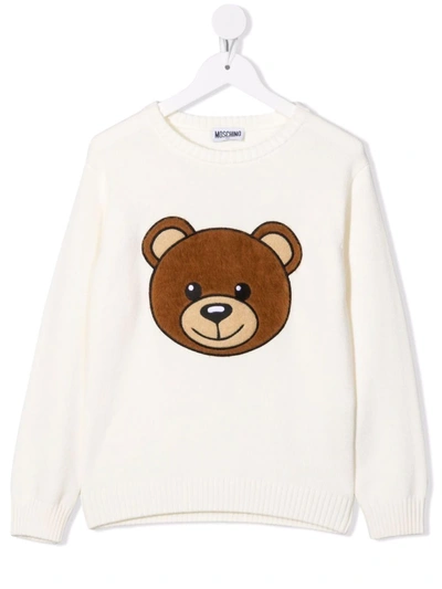 Moschino Kids' Teddy Bear-motif Jumper In White
