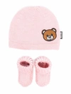 MOSCHINO KNITTED HAT SET