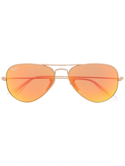 Ray Ban Aviator-frame Sunglasses In Gold
