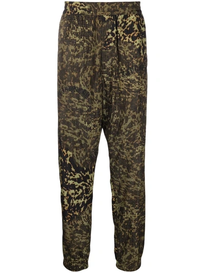 Givenchy Men's 4g Animal-print Jogger Pants In Brown