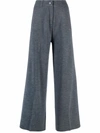 TWINSET WIDE-LEG KNITTED TROUSERS