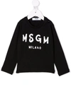 MSGM LOGO印花长袖T恤