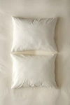 Urban Renewal Recycled Cotton Percale Sham Set In White