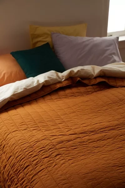 Urban Renewal Recycled Cotton Percale Quilt In Copper