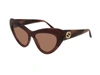 GUCCI ORANGE CAT EYE LADIES SUNGLASSES GG0895S-004 54