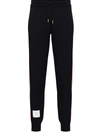 Thom Browne Rwb Stripe-detail Drawstring Track Pants In Blue