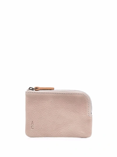 Ally Capellino Zipped Leather Wallet In Neutrals
