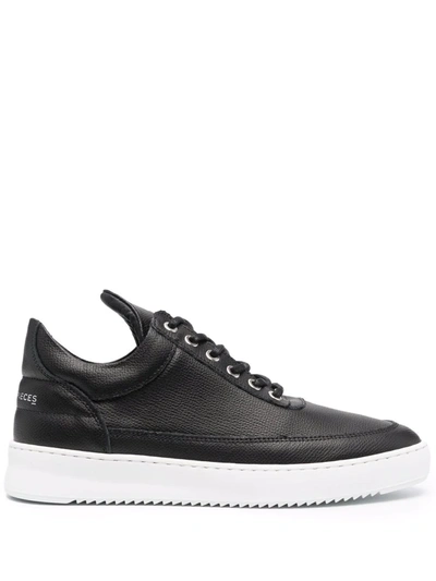 Filling Pieces Low Top Ripple Trainers In Black Leather