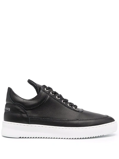 Filling Pieces Logo低帮运动鞋 In Black