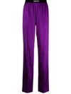 TOM FORD LOGO-PATCH STRAIGHT-LEG TROUSERS