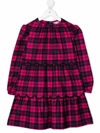 IL GUFO TARTAN CHECK PRINT DRESS