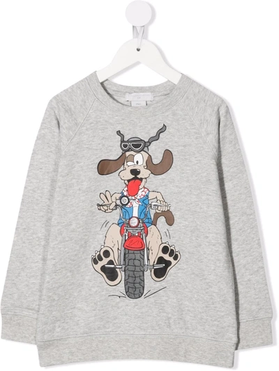 Stella Mccartney Kids' Eat My Dust Sweatshirt In Grey