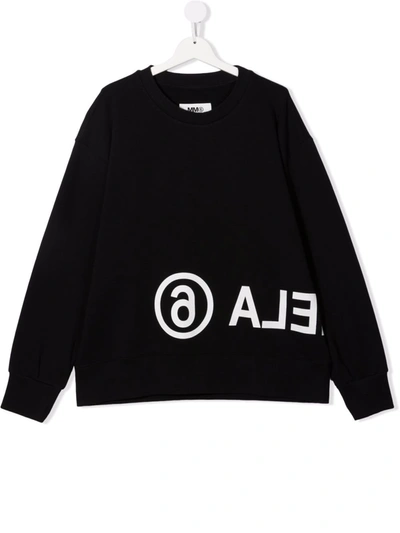 MM6 MAISON MARGIELA TEEN LOGO-PRINT COTTON SWEATSHIRT