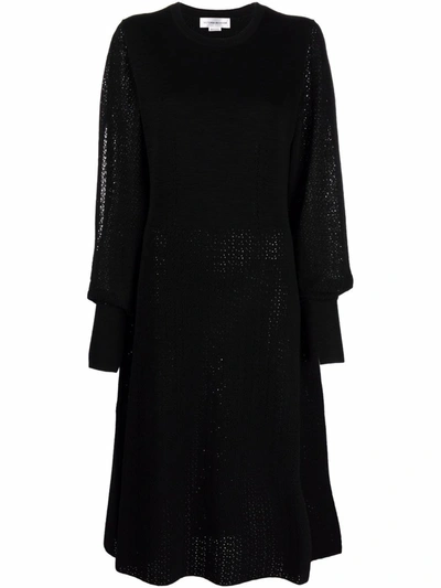 Victoria Beckham Slit-detail Dress In Black