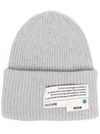 MSGM LOGO-PATCH KNITTED BEANIE