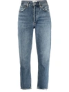 AGOLDE RILEY HIGH-RISE STRAIGHT JEANS