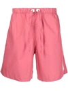 Romeo Hunte Crinkled Drawstring-waist Shorts In Rosa