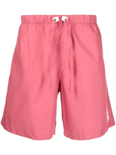 Romeo Hunte Crinkled Drawstring-waist Shorts In Rosa