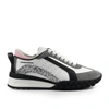 Dsquared2 White And Dark Grey Legend Sneakers With Pink Detail In Multi