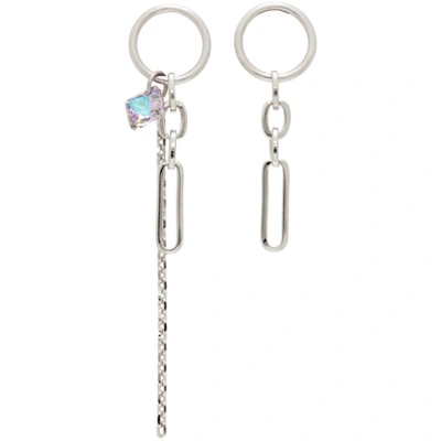 Justine Clenquet Ssense Exclusive Purple Paloma Earrings In Purple Vitrail