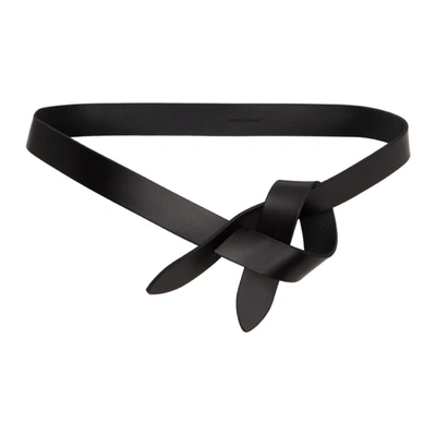 Isabel Marant Lecce Leather Pull-through Belt In Black