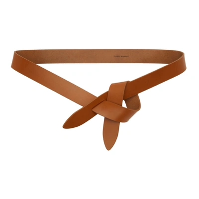 Isabel Marant Wrap Leather Belt In Beige