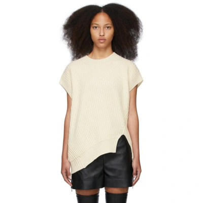 Stella Mccartney + Net Sustain Ribbed Recycled Cashmere And Wool-blend Sweater In White