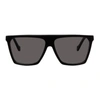 Loewe Mask Flat-brow Acetate Sunglasses In 01a Shiny Black Fron