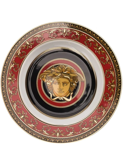 Versace Red Medusa Porcelain Dinner Plate