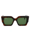 Off-white Catalina Square-frame Sunglasses In 6055 Brown Green
