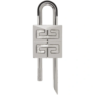 Givenchy Silver Small 4g Padlock Keychain In Other