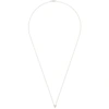 LE GRAMME SILVER SLICK BRUSHED 'LE 0.5 GRAMMES' TRIANGLE NECKLACE