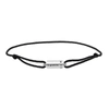 Le Gramme 3g Polished Sterling Silver Black Cord Bracelet Segment In Black
