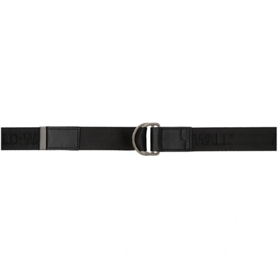 A-cold-wall* Belt With Jacquard Logo And Leather Inserts In Black