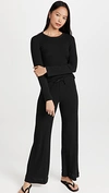 LESET POINTELLE SLIM FIT LONG SLEEVES BLACK,LIANA30166